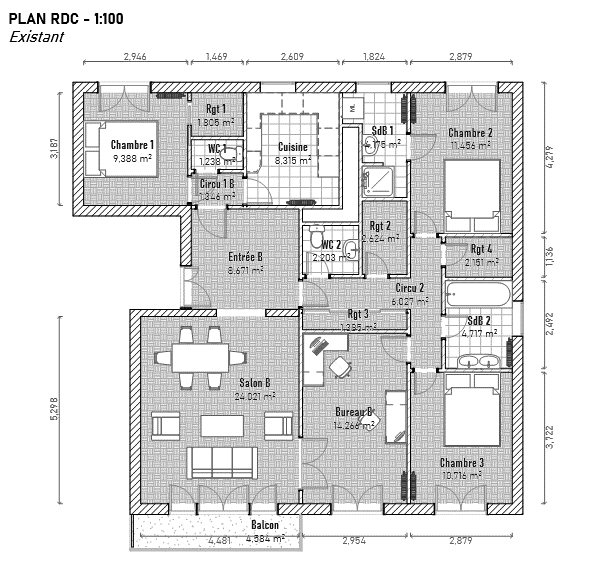 Plan de l'appartement
